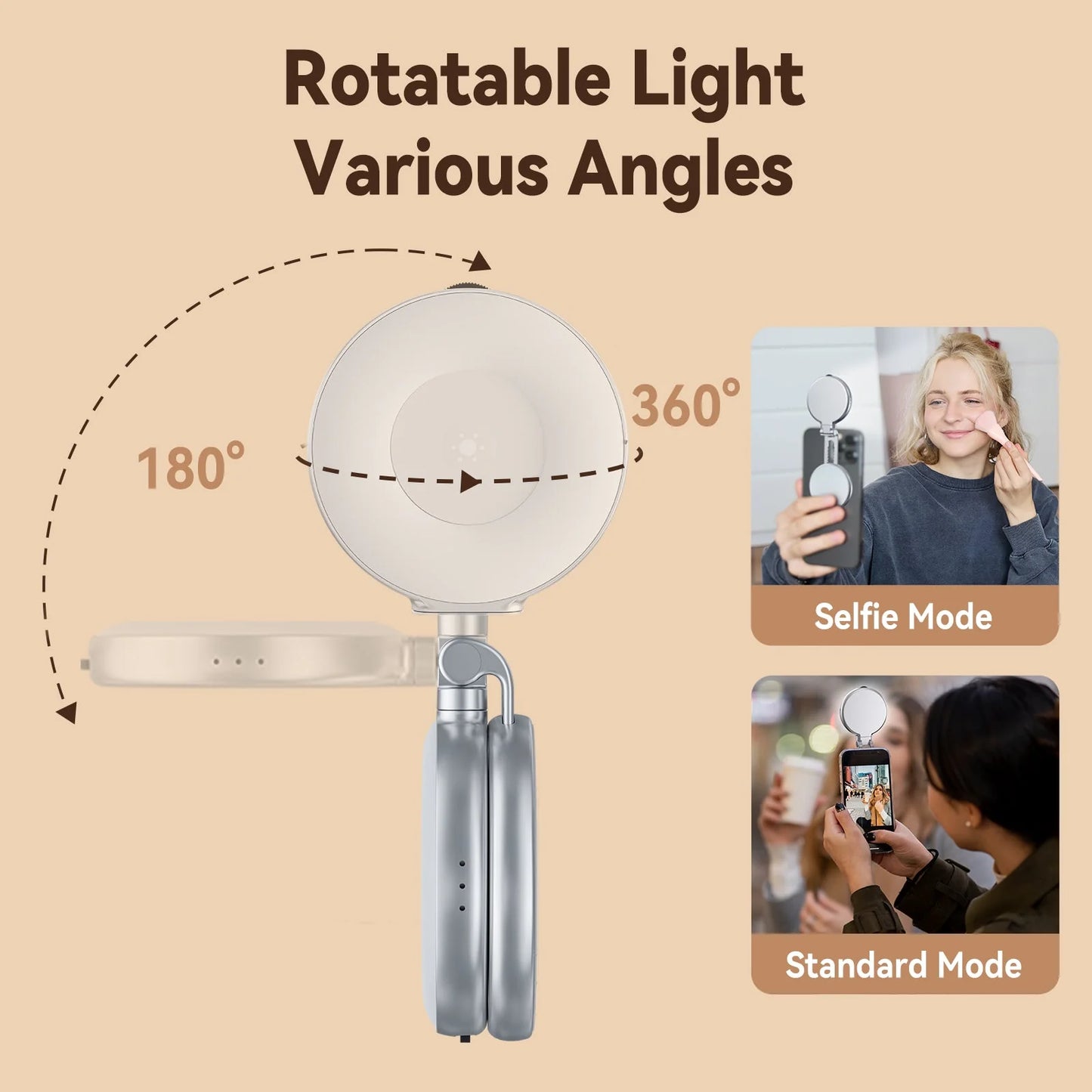 SnapGlow™ - Mini Mobile Phone Magnetic Suction Beauty Fill Light
