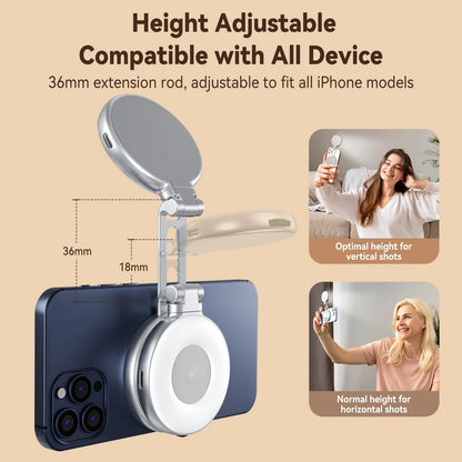 SnapGlow™ - Mini Mobile Phone Magnetic Suction Beauty Fill Light