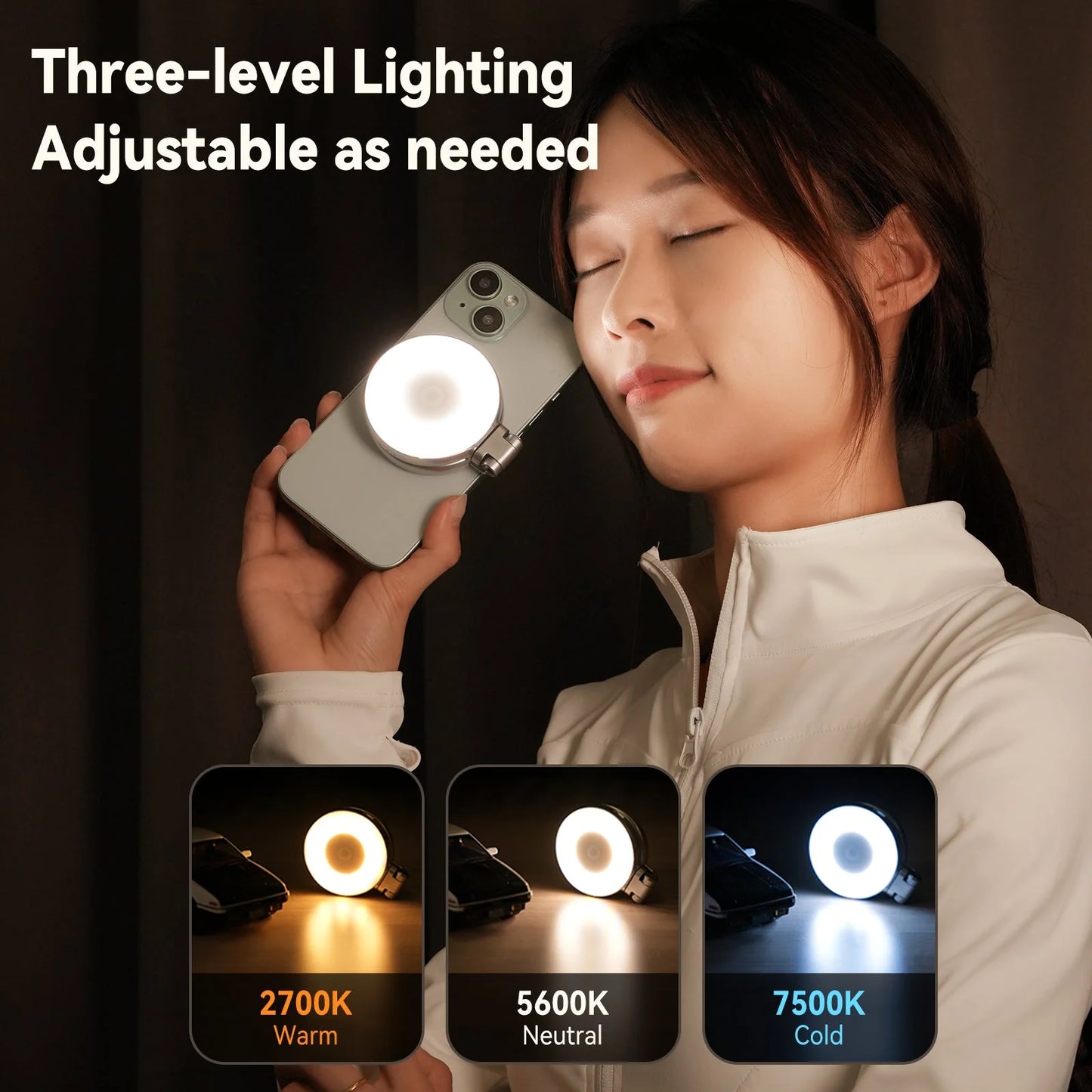 SnapGlow™ - Mini Mobile Phone Magnetic Suction Beauty Fill Light