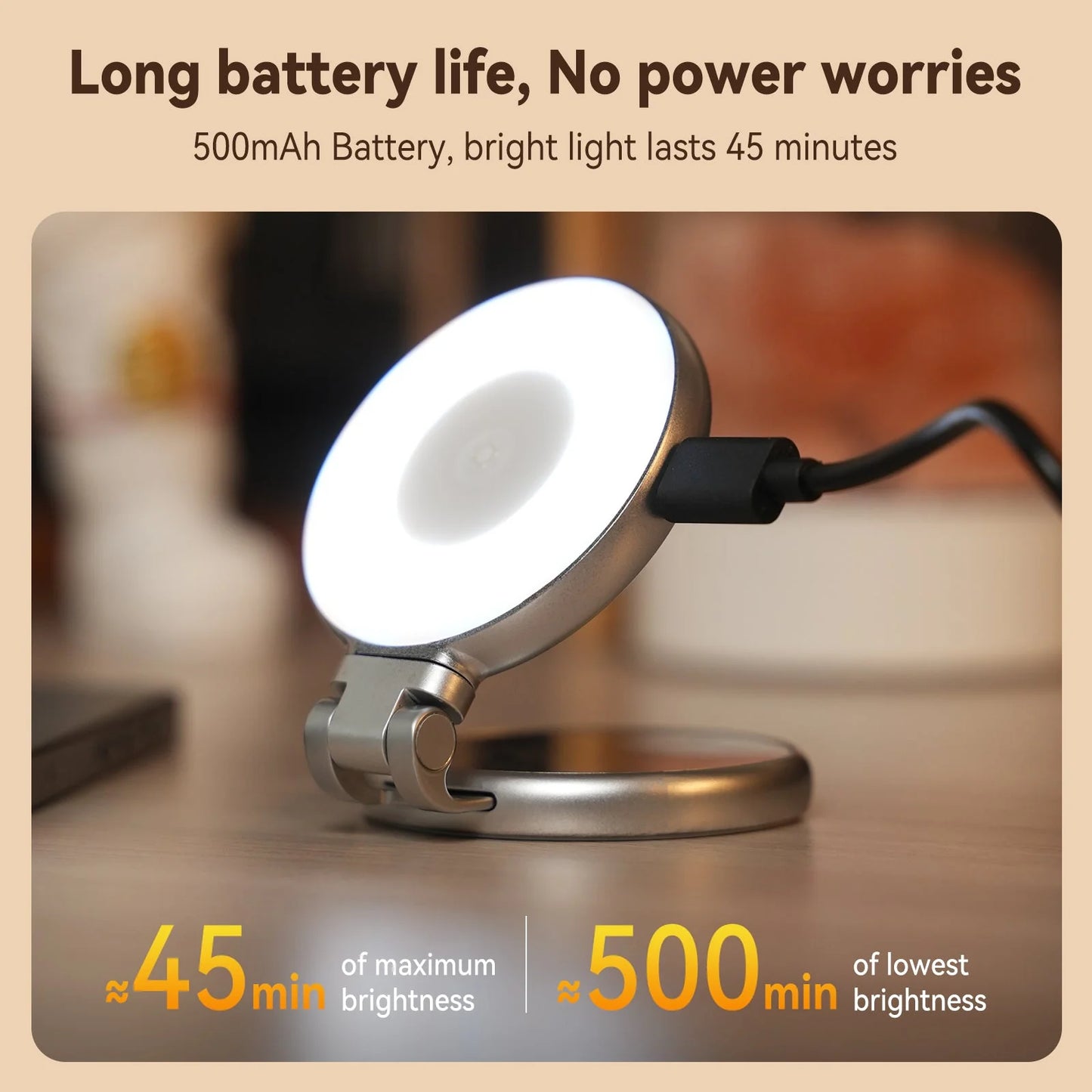 SnapGlow™ - Mini Mobile Phone Magnetic Suction Beauty Fill Light