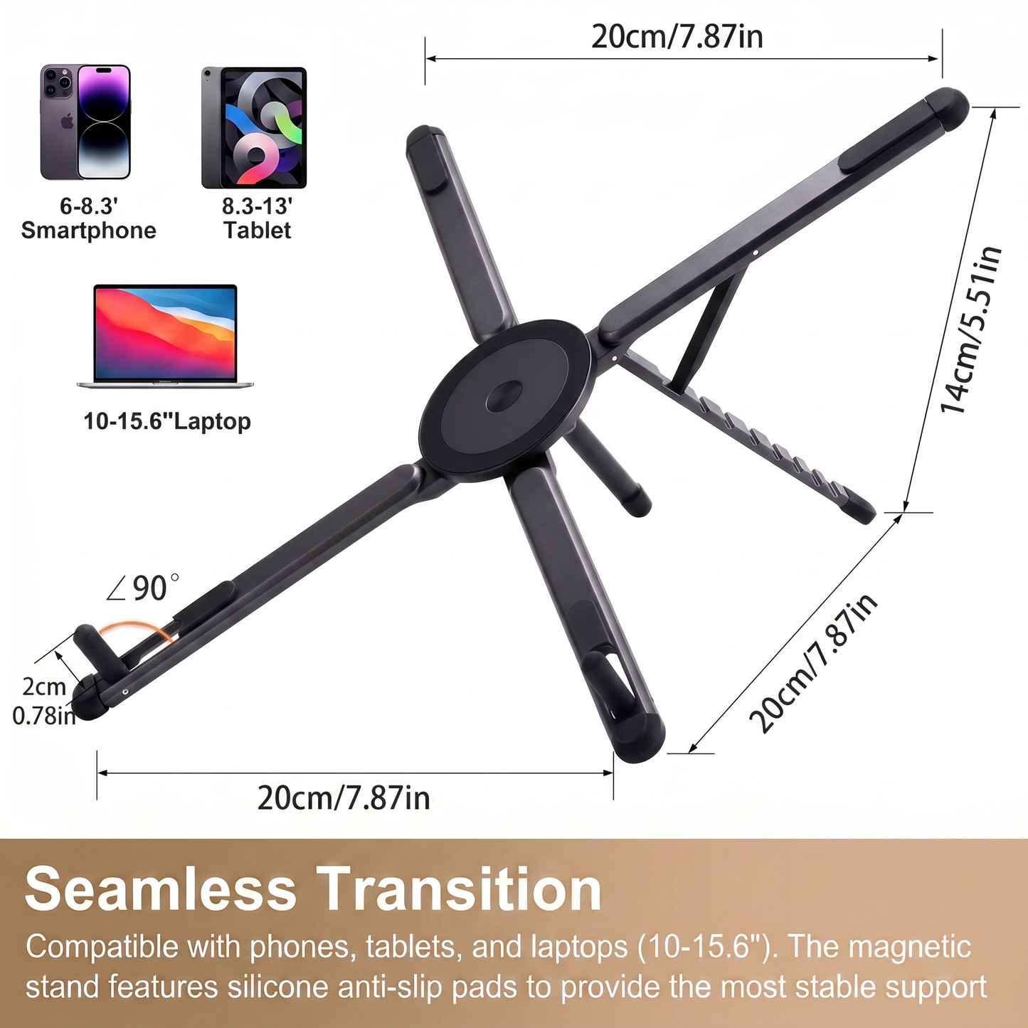 SnapPod™ - The Ultimate Magnetic Stand for All Your Devices